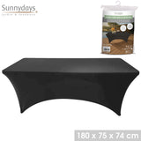 Black Spandex Table Cover 180x75x74cm | keans Claremorris