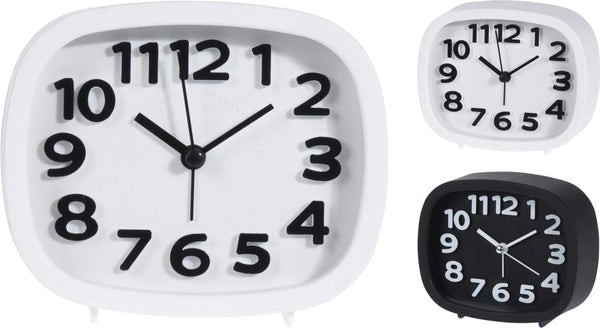 Black/White Alarm Clock 9.5x8cm Keans Claremorris