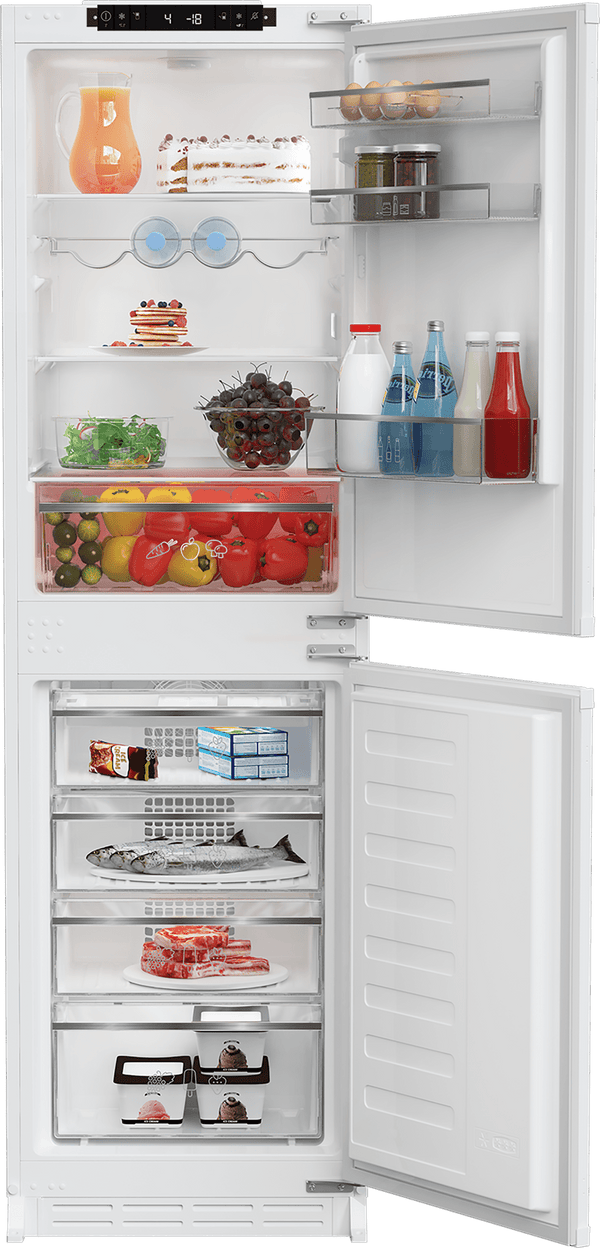 Blomberg Integrated 50:50 Frost Free Combi Fridge Freezer with VitaminCare+, touch control, and wine rack – Keans Claremorris