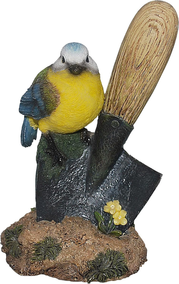 Blue Tit Sitting on Trowel - 15cm Keans Claremorris