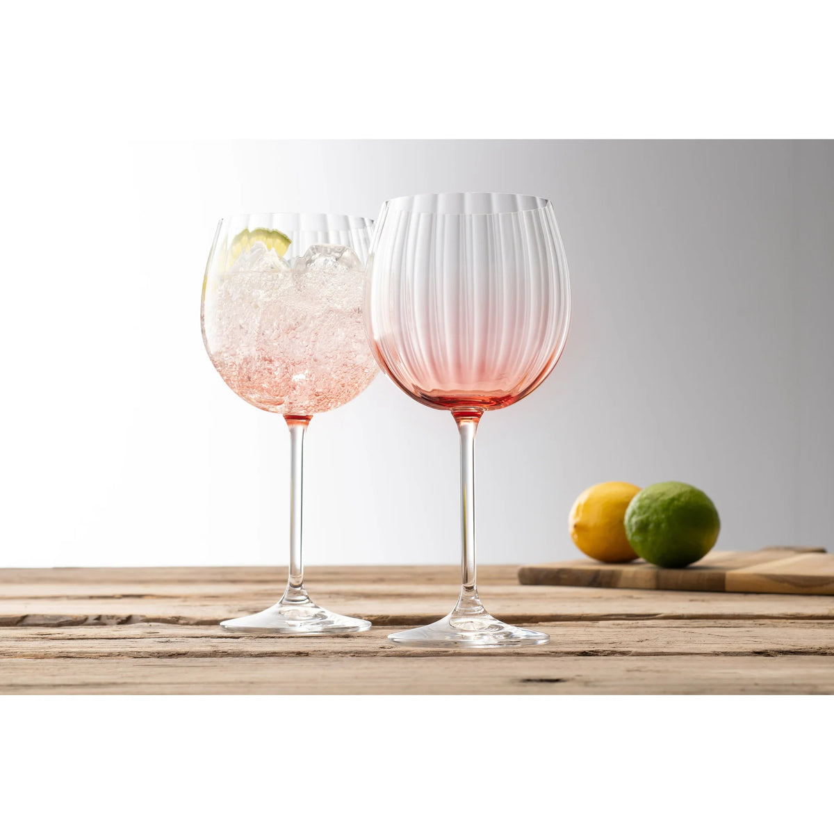 Erne Gin and Tonic Glass Pair Blush - elegant blush-tinted glasses, perfect for cocktails | Keans Claremorris
