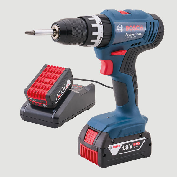 Bosch GSB18V-25 Combi Drill 2x 4.0Ah Batteries | 06019K9377 Keans Claremorris