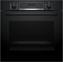 Bosch Series 4 built-in black oven with steam function, pyrolytic cleaning, 71L capacity, LED knob – Keans Claremorris