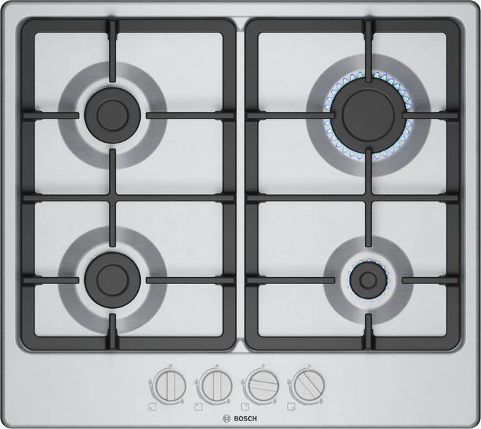 Bosch Series 4, Gas Hob, 60 Cm, Stainless Steel | PGP6B5K90 Keans Claremorris