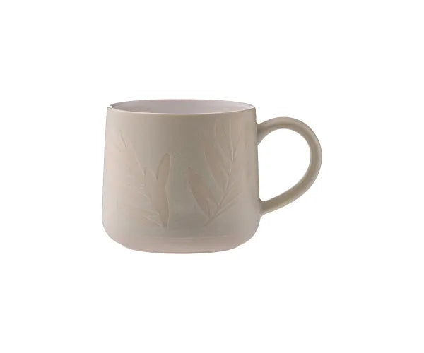 Botanical Olive Leaf Grey Mug Keans Claremorris