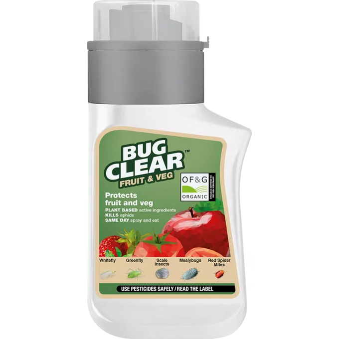 BugClear Organic Fruit & Veg Concentrate 210ml – organic pest control for fruit, vegetables, and ornamentals, Keans