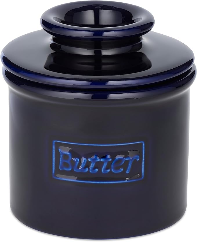Butter Bell Ceramic Butter Dish in Cobalt Blue, airtight, durable New Bone China, keeps butter fresh | Keans Claremorris