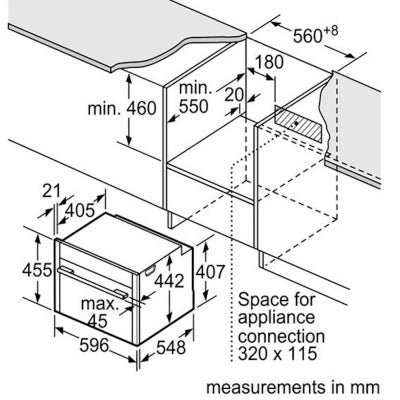 Neff N 70 built-in compact oven with microwave, 60x45 cm, graphite-grey finish – available at Keans Claremorris