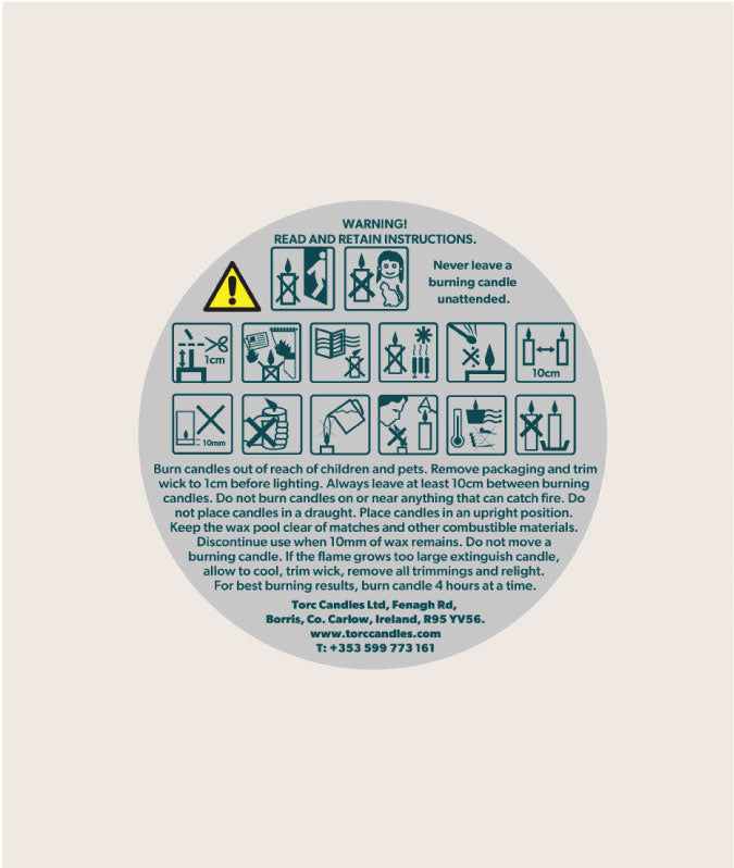 TORC Coconut & Orange Flower Candle with tropical scent, available at Keans Claremorris store.