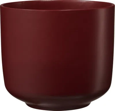 Bari Glamour Ceramic Pot Matt Wine Red (W16 x H14cm) - Image 1