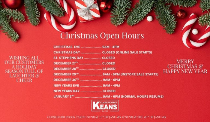 CHRISTMAS_OPENING_HOURS Keans Claremorris