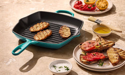 Le Creuset 26cm Square Grillit Blue Riviera