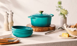 Le Creuset 20cm Round Casserole Blue Riviera