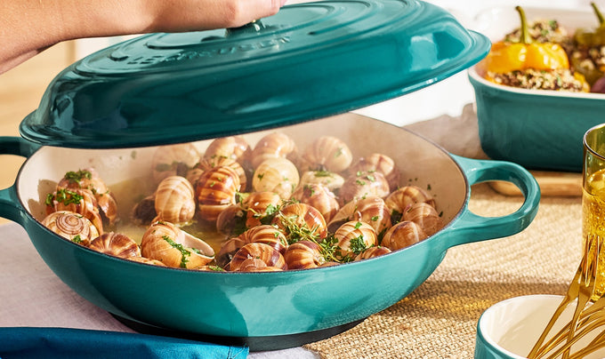Le Creuset 30cm Shallow Casserole Blue Riviera - Image 7