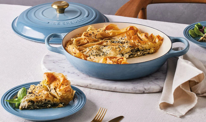 Le Creuset Signature Cast Iron Shallow Casserole 30cm Chambray - Image 5