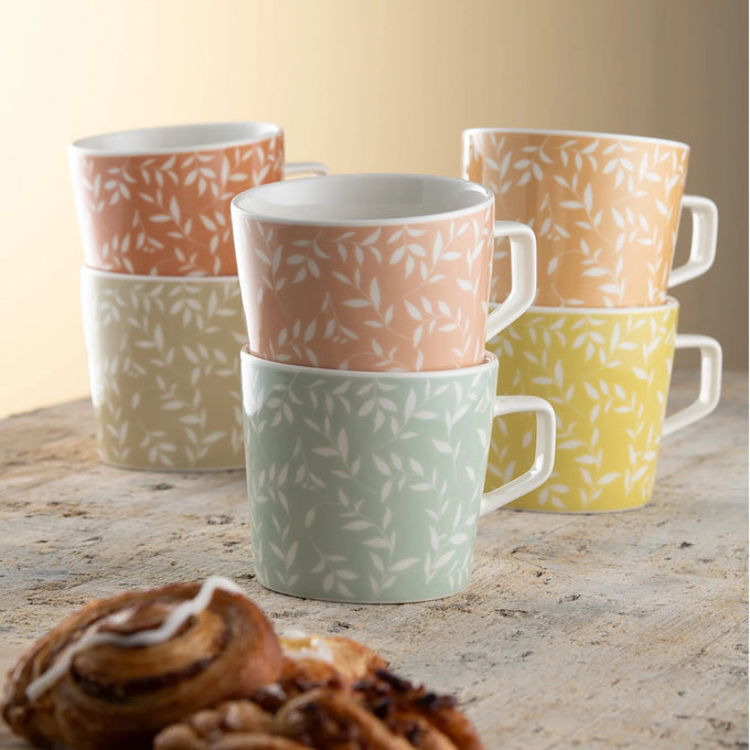 White Willow Mugs Set of 6 - Image 2