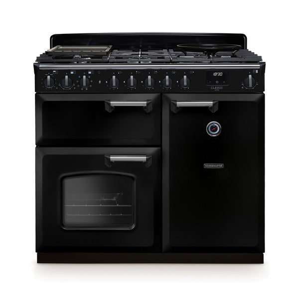 Rangemaster Classic Deluxe 100cm Chrome Dual Fuel Rangecooker