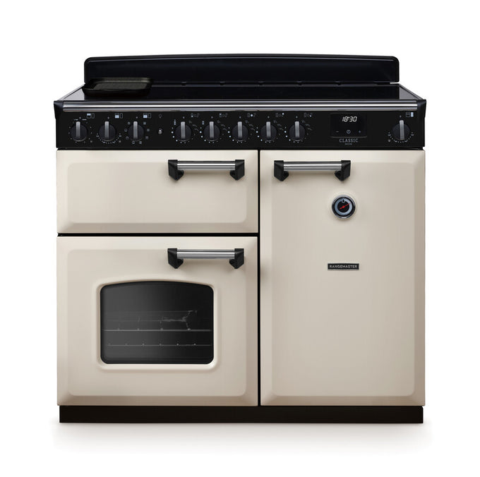 Rangemaster Classic Deluxe 100cm Chrome Induction Rangecooker - Image 6