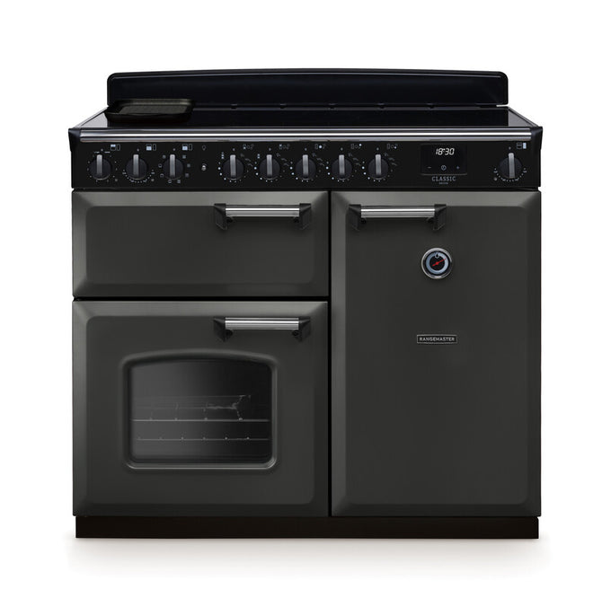 Rangemaster Classic Deluxe 100cm Chrome Induction Rangecooker - Image 3