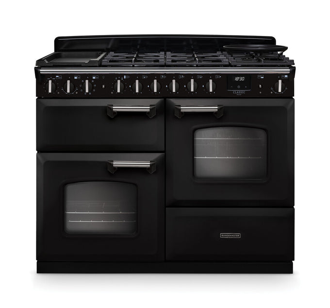 Rangemaster Classic Deluxe 110 Dual Fuel with Chrome Trim - Image 2