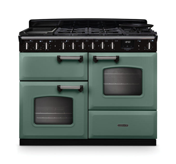 Rangemaster Classic Deluxe 110 Dual Fuel with Chrome Trim - Image 4