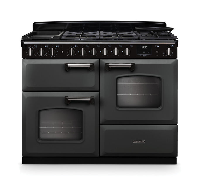 Rangemaster Classic Deluxe 110 Dual Fuel with Chrome Trim - Image 3