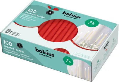Bolsius Professional Tapered Candles 240/23mm - Red - Image 1