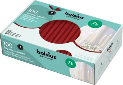 Bolsius Professional Tapered Candles 240/23mm- Wine Red