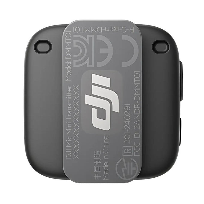 DJI Mic Mini Transmitter Black – compact wireless audio transmitter for clear sound, available at Keans Claremorris.