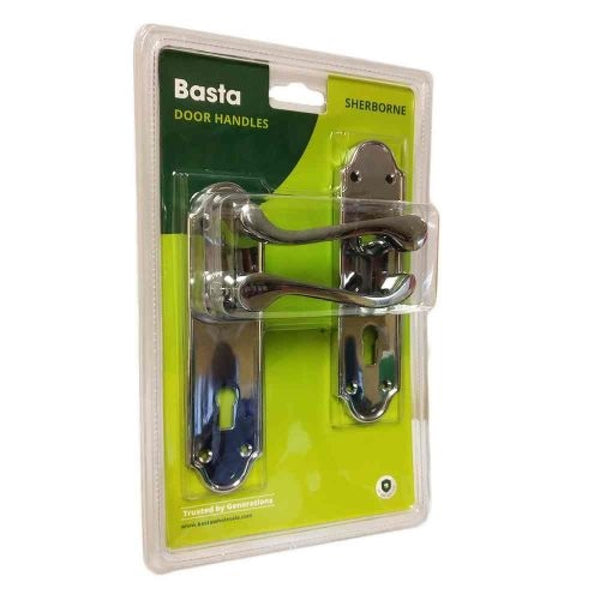 Shelbourne Lock Handle Eb - durable door handle with lock, available at Keans Claremorris