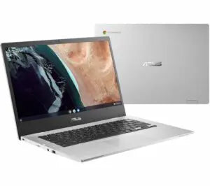 Asus 14" Chromebook Silver, Intel Celeron, 4GB RAM, 64GB SSD – Fast, lightweight laptop | Keans Claremorris