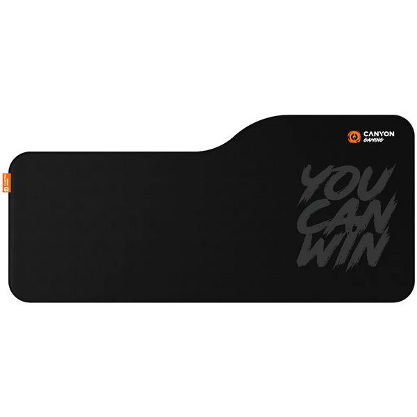 Canyon extra-large black mouse and keyboard pad MP-10 with anti-slip base, stitched edges, jacquard surface – Keans