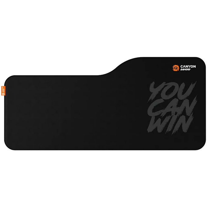 Canyon extra-large black mouse and keyboard pad MP-10 with anti-slip base, stitched edges, jacquard surface – Keans