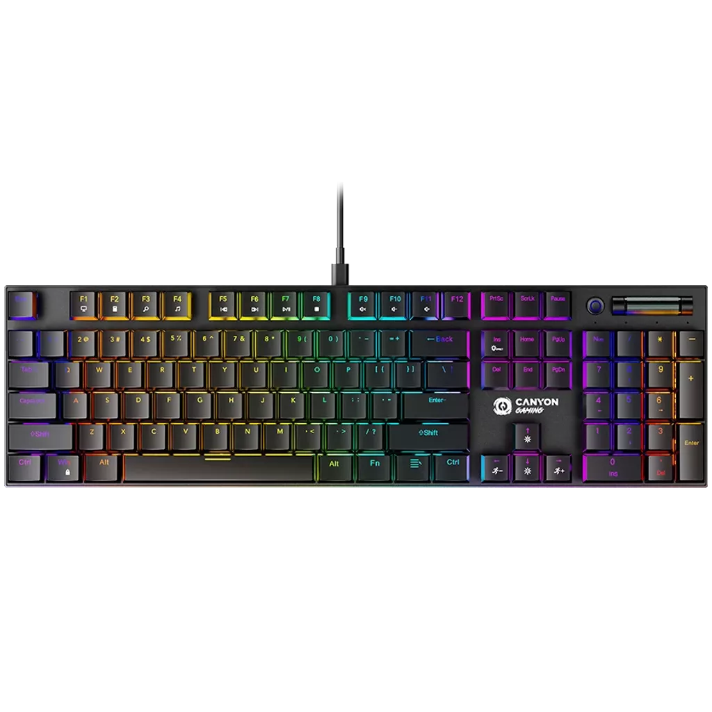Canyon Cometstrike GK-55 mechanical gaming keyboard, RGB backlight, MX Red switches, USB wired, black – Keans Claremorris.
