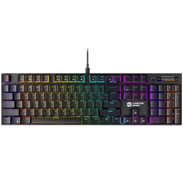 Canyon Cometstrike GK-55 mechanical gaming keyboard, RGB backlight, MX Red switches, USB wired, black – Keans Claremorris.