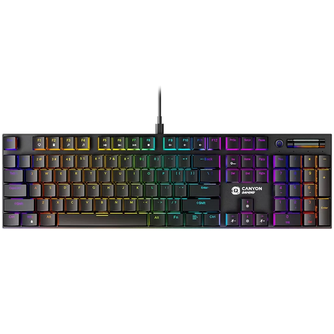 Canyon Cometstrike GK-55 mechanical gaming keyboard, RGB backlight, MX Red switches, USB wired, black – Keans Claremorris.
