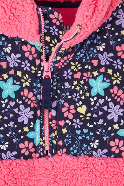 Kids Fleece | Cassie Fleece Pink with Floral Print