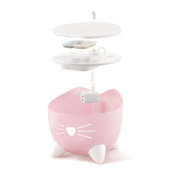 Catit Pixi Fountain Light Pink pet water fountain, compact design, available at Keans Claremorris
