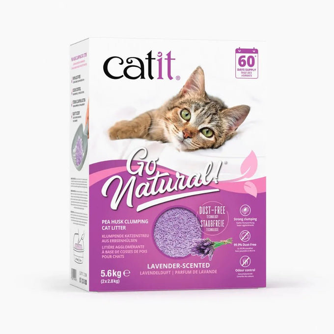 Catit Go Natural Pea Husk Litter Lavender 5.6KG Keans Claremorris