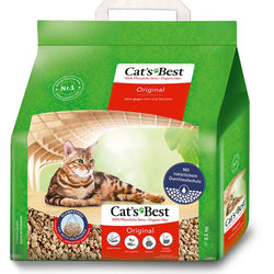 Cats Best Original clumping cat litter, natural plant fibers, eco-friendly, compostable, odor-trapping, available at Keans