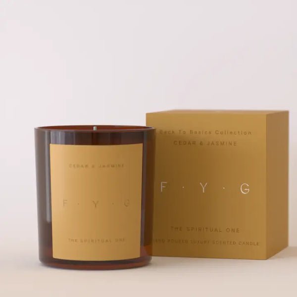 Cedar & Jasmine Candle F.Y.G Keans Claremorris