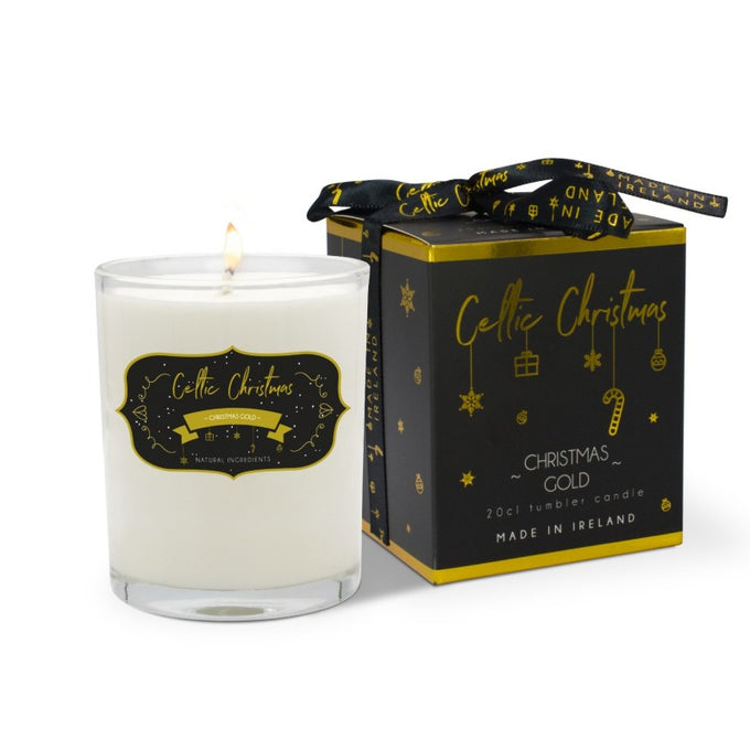 Celtic Baked Apple Xmas Gold Candle 20cl Keans Claremorris