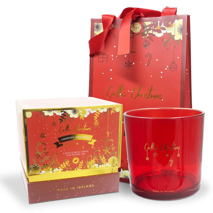 Celtic Candle 4 Wick Cinnamon Candle Incl Bag Keans Claremorris