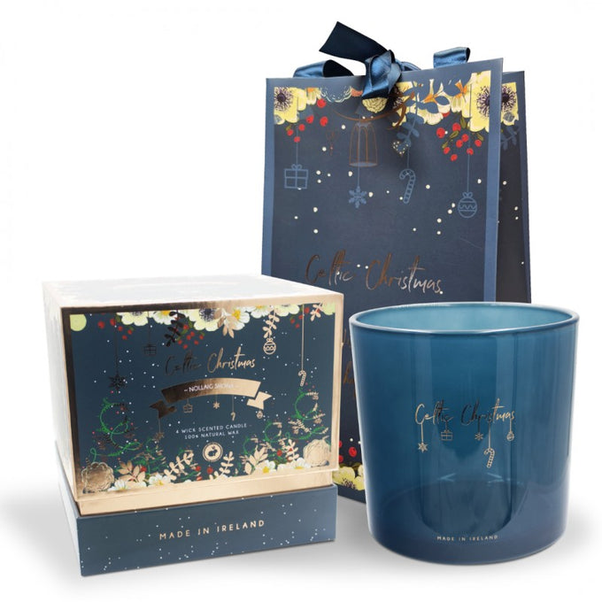 Celtic Candle 4 Wick Nollaig Shona Candle Incl Bag Keans Claremorris