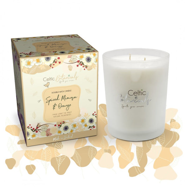 Celtic Candle Double Wick Spiced Mimosa Keans Claremorris