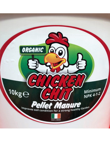 Chicken Chit Manure 10kg bag – organic slow-release fertilizer for soil, plants, trees, from Irish farms | Keans Claremorris