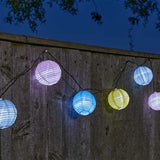 Chinese Solar Lantern 10 String Party Light with colorful lanterns, indoor/outdoor festive lighting - Keans Claremorris
