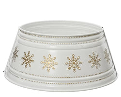 Christmas Tree Ring – Iron White with Gold Snowflakes 57cm | Keans Claremorris