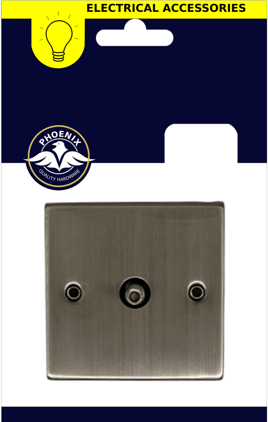 Chrome Nickel 1 Gang Satellite Socket Keans Claremorris