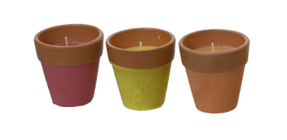 Citronella Candle Wax Terracotta Pot Keans Claremorris